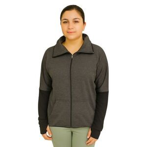 Sweatshirt C9 Champion Full Zip Gray Black Women's WOMAN'S Size Medium
